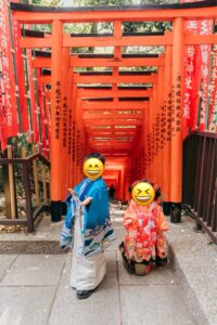 稲荷参道で撮影